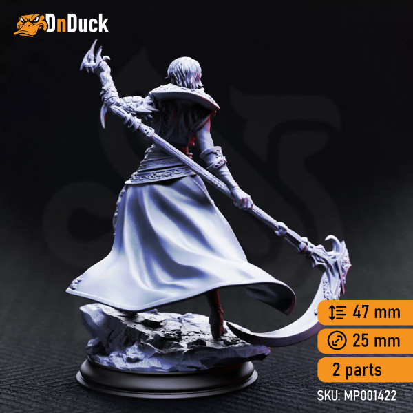 Buy 3d miniature Human Warlock. Catarina Von Strassen – Eldritch Fiend Hunter. DnDuck Miniatures Store. 3D figures of characters, elves, monsters, bestiaries, landscape, dragons figures and accessories for role-playing games