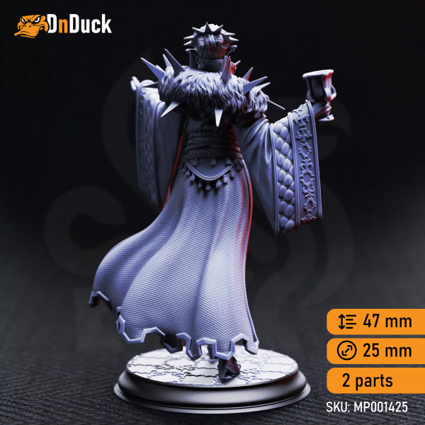 Buy 3d miniature Dhampir Rogue / Sorcerer. Baroness Noctra de Blanc – Vampire Noblewoman. DnDuck Miniatures Store. 3D figures of characters, elves, monsters, bestiaries, landscape, dragons figures and accessories for role-playing games