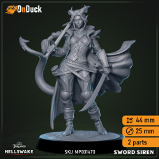 Buy  Hellswake Sword Siren . DnDuck Miniatures Store. 3D figures of characters, elves, monsters, bestiaries, landscape, dragons figures and accessories for role-playing games