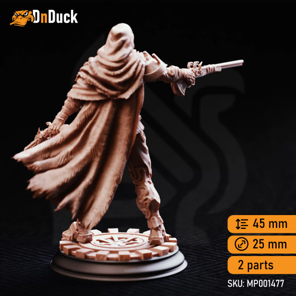Buy 3d miniature Construct Fighter / Ranger. Big Iron – Soulforged Hunter. DnDuck Miniatures Store. 3D figures of characters, elves, monsters, bestiaries, landscape, dragons figures and accessories for role-playing games