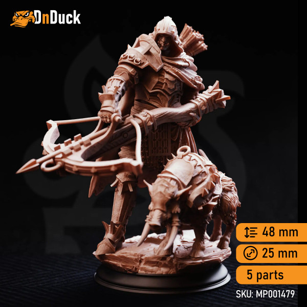 Buy 3d miniature Orc Fighter / Ranger. Brox – Orc Beastmaster. DnDuck Miniatures Store. 3D figures of characters, elves, monsters, bestiaries, landscape, dragons figures and accessories for role-playing games