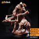 Buy 3d miniature Orc Fighter / Ranger. Brox – Orc Beastmaster. DnDuck Miniatures Store. 3D figures of characters, elves, monsters, bestiaries, landscape, dragons figures and accessories for role-playing games