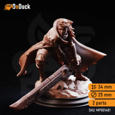 Buy  Firenzia Fireblood – Fire Elementalist Warrior . DnDuck Miniatures Store. 3D figures of characters, elves, monsters, bestiaries, landscape, dragons figures and accessories for role-playing games