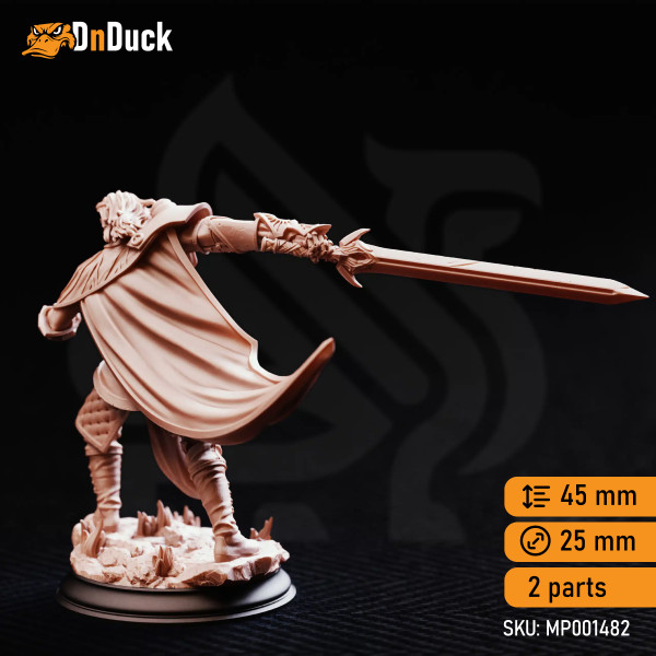 Buy 3d miniature Human Barbarian / Fighter. Illirian of the Lost Fleet. DnDuck Miniatures Store. 3D figures of characters, elves, monsters, bestiaries, landscape, dragons figures and accessories for role-playing games