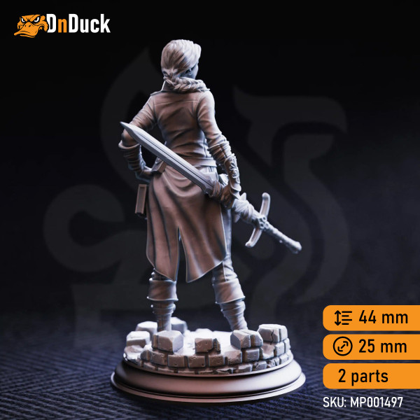 Buy 3d miniature Human Fighter. Lieutenant Gwendolen Proud – Senior Justiciar. DnDuck Miniatures Store. 3D figures of characters, elves, monsters, bestiaries, landscape, dragons figures and accessories for role-playing games