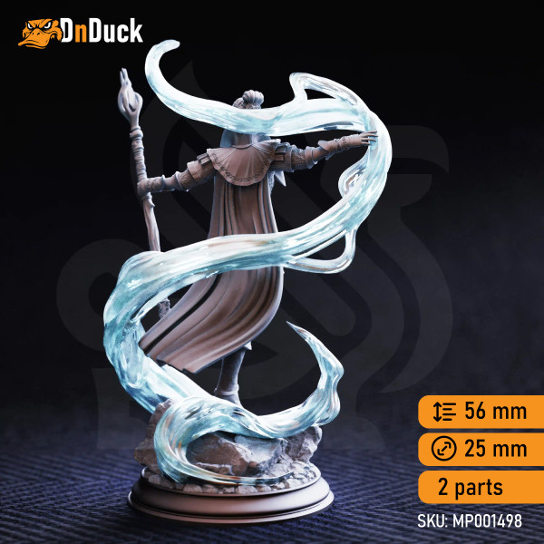 Buy 3d miniature Elf Wizard / Sorcerer Sergeant Molly Cliffburn – Half-Elf Arcane Constable. DnDuck Miniatures Store. 3D figures of characters, elves, monsters, bestiaries, landscape, dragons figures and accessories for role-playing games