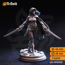 Buy  Angela “Cat-Eyes” Hardvin – Rogue Duelist . DnDuck Miniatures Store. 3D figures of characters, elves, monsters, bestiaries, landscape, dragons figures and accessories for role-playing games