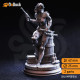 Buy 3d miniature Elf Fighter / Rogue. Priscilia “Stix” of Sillhide – Artificed Rogue. DnDuck Miniatures Store. 3D figures of characters, elves, monsters, bestiaries, landscape, dragons figures and accessories for role-playing games