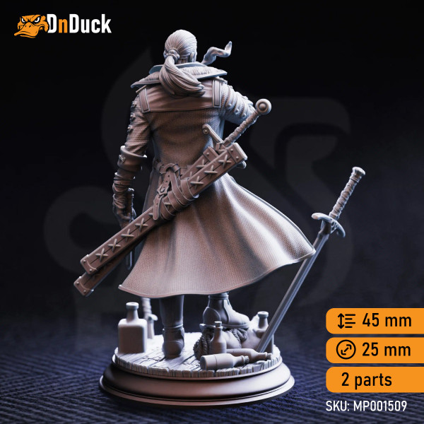 Buy 3d miniature Human Fighter / Ranger Vincent Nightingale – Boss of the Underkeeper. DnDuck Miniatures Store. 3D figures of characters, elves, monsters, bestiaries, landscape, dragons figures and accessories for role-playing games