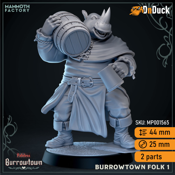Buy 3d miniature Tabaxi / Beastfolk. NPC. Burrowtown Folk. DnDuck Miniatures Store. 3D figures of characters, elves, monsters, bestiaries, landscape, dragons figures and accessories for role-playing games
