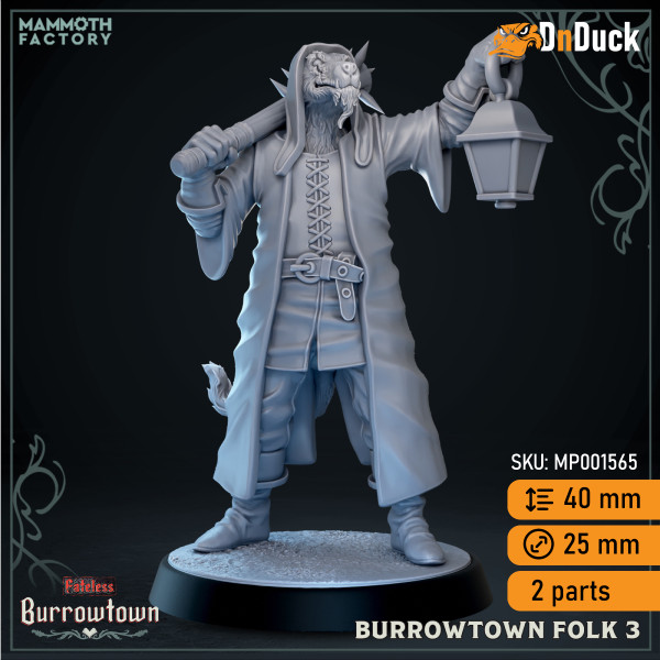 Buy 3d miniature Tabaxi / Beastfolk. NPC. Burrowtown Folk. DnDuck Miniatures Store. 3D figures of characters, elves, monsters, bestiaries, landscape, dragons figures and accessories for role-playing games