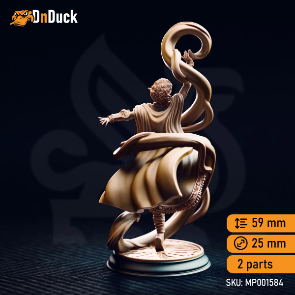 Buy 3d miniature Elf Sorcerer / Wizard Juri the Lightdancer – Sun Sorcereress. DnDuck Miniatures Store. 3D figures of characters, elves, monsters, bestiaries, landscape, dragons figures and accessories for role-playing games