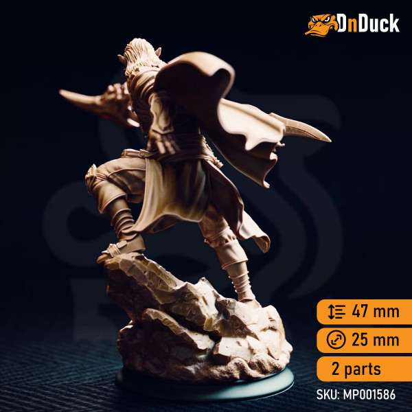 Buy 3d miniature Elf Fighter / Paladin Reyvith the Valiant – Valadhar Veteran. DnDuck Miniatures Store. 3D figures of characters, elves, monsters, bestiaries, landscape, dragons figures and accessories for role-playing games