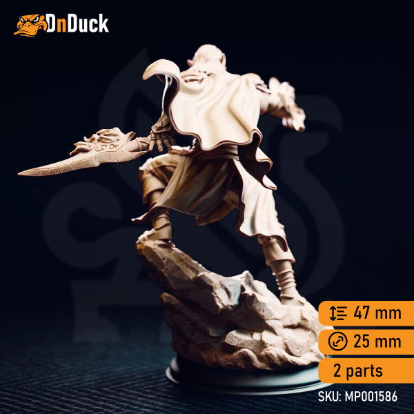 Buy 3d miniature Elf Fighter / Paladin Reyvith the Valiant – Valadhar Veteran. DnDuck Miniatures Store. 3D figures of characters, elves, monsters, bestiaries, landscape, dragons figures and accessories for role-playing games