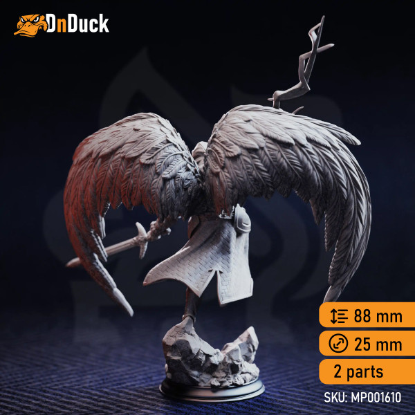 Buy 3d miniature Aasimar. Fighter / Paladin. Erdrydion – Father of Truth & Justice. DnDuck Miniatures Store. 3D figures of characters, elves, monsters, bestiaries, landscape, dragons figures and accessories for role-playing games