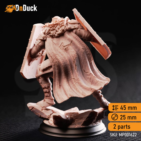 Buy 3d miniature Orc. Fighter. Trenon the Remade – Golden Griffin Vanguard. DnDuck Miniatures Store. 3D figures of characters, elves, monsters, bestiaries, landscape, dragons figures and accessories for role-playing games