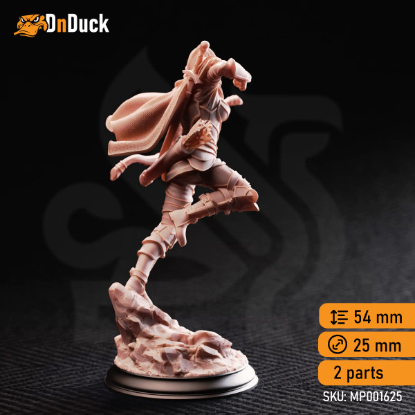 Buy 3d miniature Elf. Ranger. Virana – Devil Hunter. DnDuck Miniatures Store. 3D figures of characters, elves, monsters, bestiaries, landscape, dragons figures and accessories for role-playing games