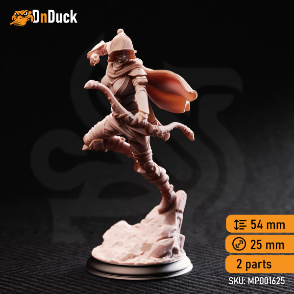 Buy 3d miniature Elf. Ranger. Virana – Devil Hunter. DnDuck Miniatures Store. 3D figures of characters, elves, monsters, bestiaries, landscape, dragons figures and accessories for role-playing games