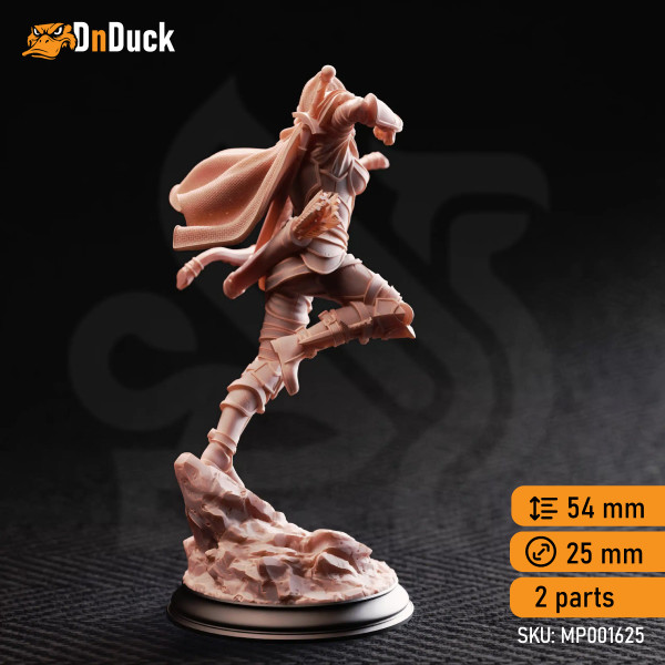 Buy 3d miniature Elf. Ranger. Virana – Devil Hunter. DnDuck Miniatures Store. 3D figures of characters, elves, monsters, bestiaries, landscape, dragons figures and accessories for role-playing games