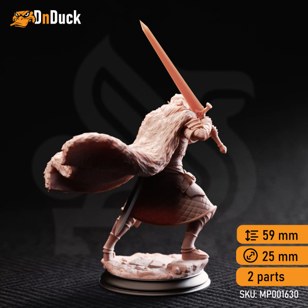 Buy 3d miniature Elf. Fighter / Paladin. Harias of the Borderlands – Elven Fighter. DnDuck Miniatures Store. 3D figures of characters, elves, monsters, bestiaries, landscape, dragons figures and accessories for role-playing games
