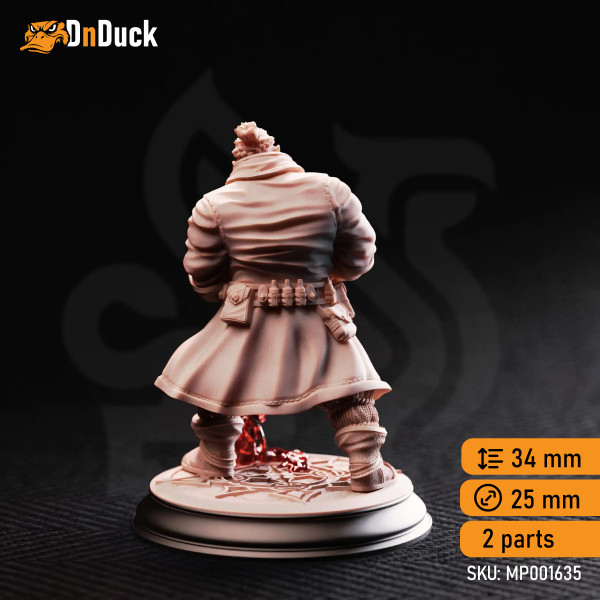 Buy 3d miniature Dwarf. Sorcerer. Korgrin Bloodstone – Fledgling Haemomancer. DnDuck Miniatures Store. 3D figures of characters, elves, monsters, bestiaries, landscape, dragons figures and accessories for role-playing games