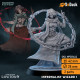 Buy 3d miniature Human. Sorcerer / Warlock / Wizard. Lucita Vinaro, Infernalist-Wizard. DnDuck Miniatures Store. 3D figures of characters, elves, monsters, bestiaries, landscape, dragons figures and accessories for role-playing games