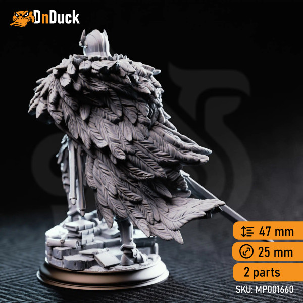 Купити 3d miniature Human. Fighter / Paladin. Eulysses the Eversighted – Knight of the Owl. Магазин DnDuck. 3D фігурки персонажів, ельфів, чудовиськ, бестіарій, ландшафтні фігурки та аксесуари для рольових ігор