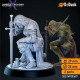 Buy 3d miniature Elf. Fighter / Paladin. Lady Lament. DnDuck Miniatures Store. 3D figures of characters, elves, monsters, bestiaries, landscape, dragons figures and accessories for role-playing games