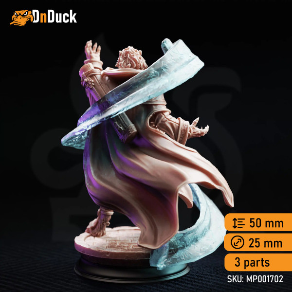 Buy 3d miniature Beastfolk. Sorcerer / Wizard / Cleric. Za’kar – Student of the Scroll. DnDuck Miniatures Store. 3D figures of characters, elves, monsters, bestiaries, landscape, dragons figures and accessories for role-playing games
