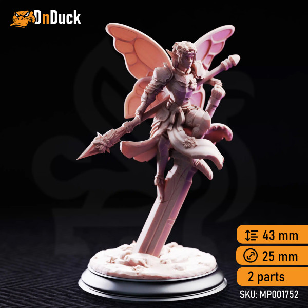 Buy 3d miniature Fairy. Paladin. Battle Bell – Fairy Knight. DnDuck Miniatures Store. 3D figures of characters, elves, monsters, bestiaries, landscape, dragons figures and accessories for role-playing games