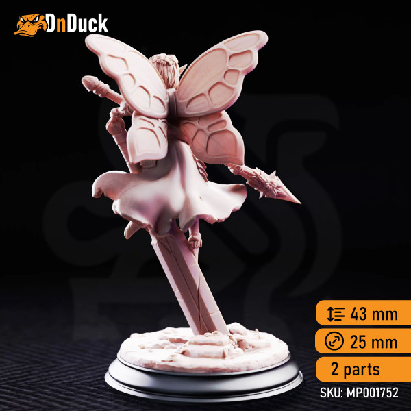 Buy 3d miniature Fairy. Paladin. Battle Bell – Fairy Knight. DnDuck Miniatures Store. 3D figures of characters, elves, monsters, bestiaries, landscape, dragons figures and accessories for role-playing games