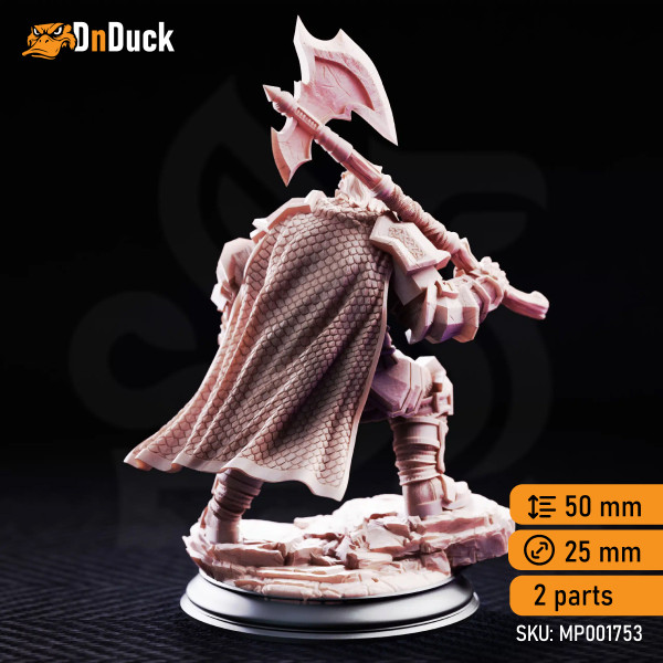 Buy 3d miniature Dwarf. Fighter. Took – Dwarven Axeman. DnDuck Miniatures Store. 3D figures of characters, elves, monsters, bestiaries, landscape, dragons figures and accessories for role-playing games