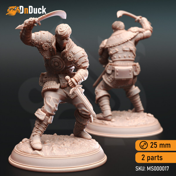 Buy 3d miniature Humanoid. Dusty Dirks, Bandit Thugs. DnDuck Miniatures Store. 3D figures of characters, elves, monsters, bestiaries, landscape, dragons figures and accessories for role-playing games