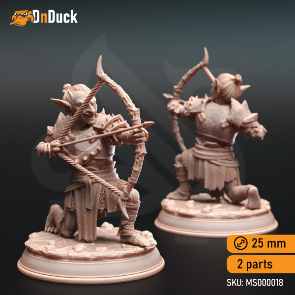 Buy 3d miniature Goblin. Urkadu Goblins, Goblin Bandits. DnDuck Miniatures Store. 3D figures of characters, elves, monsters, bestiaries, landscape, dragons figures and accessories for role-playing games