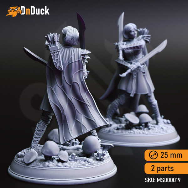 Buy 3d miniature Humanoid / Elf / Drow. Irinax's Chosen, Drow Soldiers. DnDuck Miniatures Store. 3D figures of characters, elves, monsters, bestiaries, landscape, dragons figures and accessories for role-playing games
