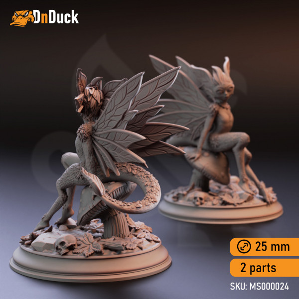 Buy 3d miniature Fairy / Pixie. Syldi, Feral Faeries (x3). DnDuck Miniatures Store. 3D figures of characters, elves, monsters, bestiaries, landscape, dragons figures and accessories for role-playing games