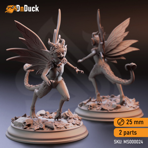 Buy 3d miniature Fairy / Pixie. Syldi, Feral Faeries (x3). DnDuck Miniatures Store. 3D figures of characters, elves, monsters, bestiaries, landscape, dragons figures and accessories for role-playing games
