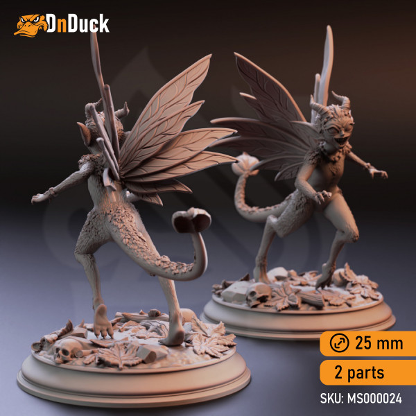Buy 3d miniature Fairy / Pixie. Syldi, Feral Faeries (x3). DnDuck Miniatures Store. 3D figures of characters, elves, monsters, bestiaries, landscape, dragons figures and accessories for role-playing games