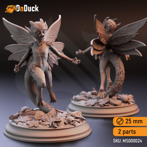 Buy 3d miniature Fairy / Pixie. Syldi, Feral Faeries (x3). DnDuck Miniatures Store. 3D figures of characters, elves, monsters, bestiaries, landscape, dragons figures and accessories for role-playing games