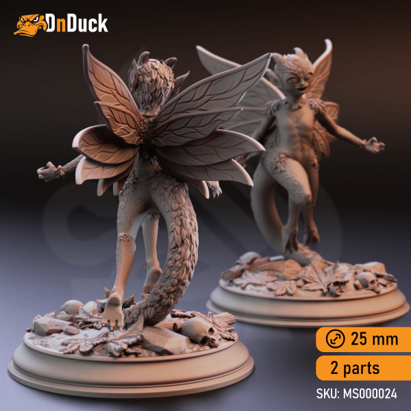 Buy 3d miniature Fairy / Pixie. Syldi, Feral Faeries (x3). DnDuck Miniatures Store. 3D figures of characters, elves, monsters, bestiaries, landscape, dragons figures and accessories for role-playing games