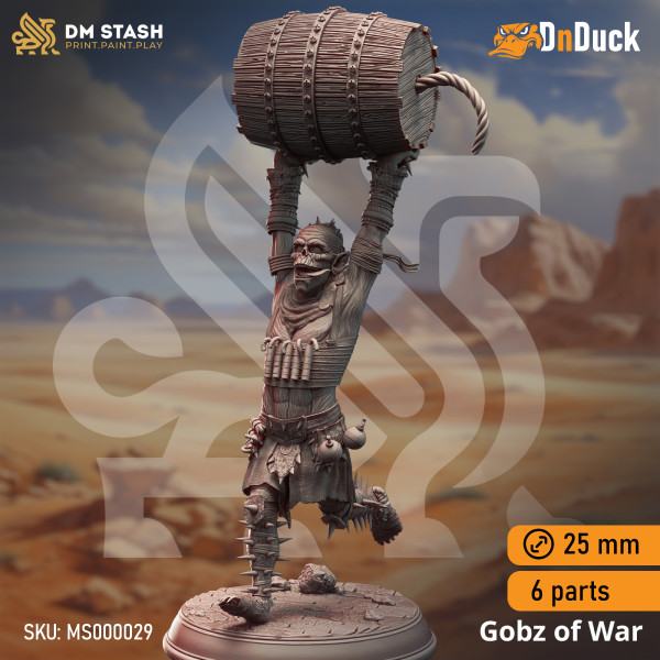 Buy 3d miniature Goblin. Gore Boiz, Goblin War Squad. DnDuck Miniatures Store. 3D figures of characters, elves, monsters, bestiaries, landscape, dragons figures and accessories for role-playing games