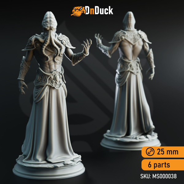 Buy 3d miniature Illithid. Ascended Flayers of Hendrak. DnDuck Miniatures Store. 3D figures of characters, elves, monsters, bestiaries, landscape, dragons figures and accessories for role-playing games