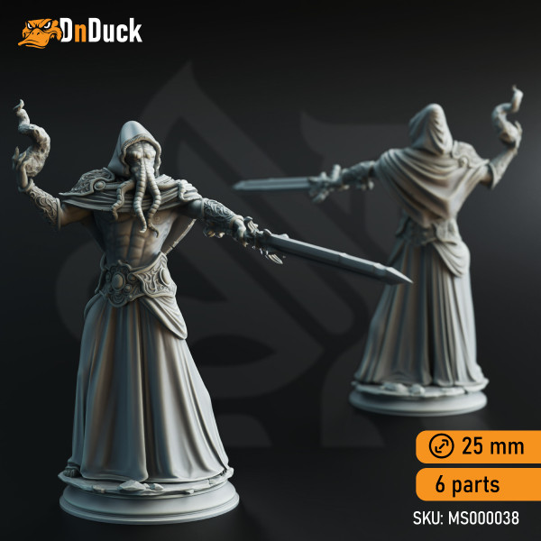 Buy 3d miniature Illithid. Ascended Flayers of Hendrak. DnDuck Miniatures Store. 3D figures of characters, elves, monsters, bestiaries, landscape, dragons figures and accessories for role-playing games