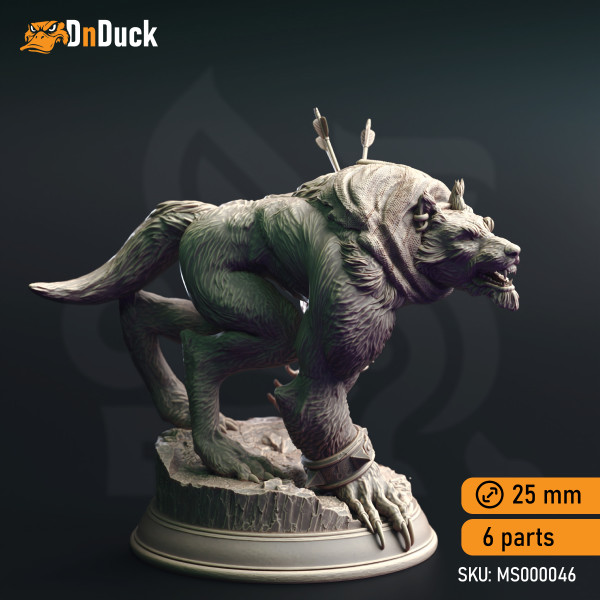 Buy 3d miniature Beast / Monster / Werewolf. Werewolf Warriors. DnDuck Miniatures Store. 3D figures of characters, elves, monsters, bestiaries, landscape, dragons figures and accessories for role-playing games
