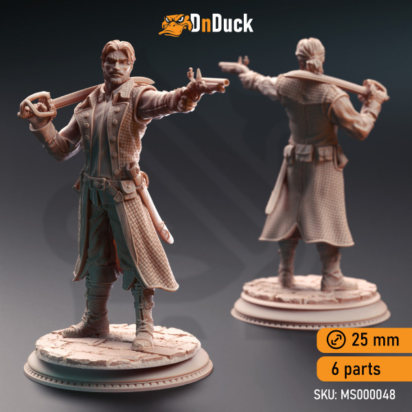 Buy 3d miniature Humanoid. Bandit Swashbuckler Thugs - Rossa Cartel Enforcers. DnDuck Miniatures Store. 3D figures of characters, elves, monsters, bestiaries, landscape, dragons figures and accessories for role-playing games
