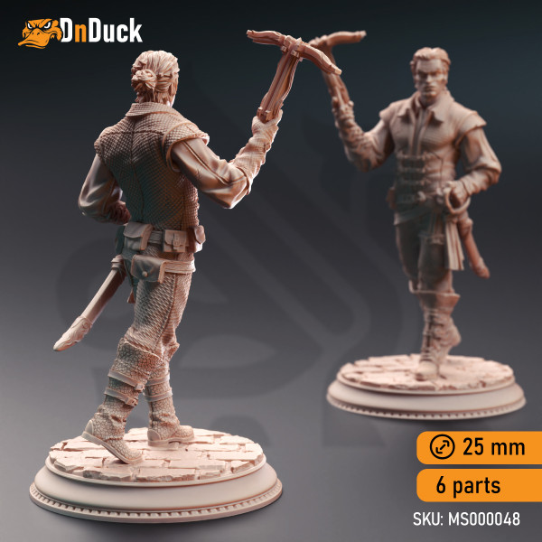 Buy 3d miniature Humanoid. Bandit Swashbuckler Thugs - Rossa Cartel Enforcers. DnDuck Miniatures Store. 3D figures of characters, elves, monsters, bestiaries, landscape, dragons figures and accessories for role-playing games