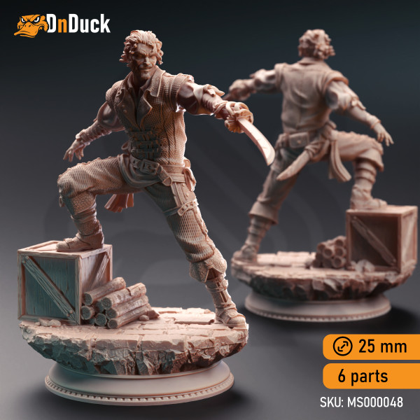 Buy 3d miniature Humanoid. Bandit Swashbuckler Thugs - Rossa Cartel Enforcers. DnDuck Miniatures Store. 3D figures of characters, elves, monsters, bestiaries, landscape, dragons figures and accessories for role-playing games