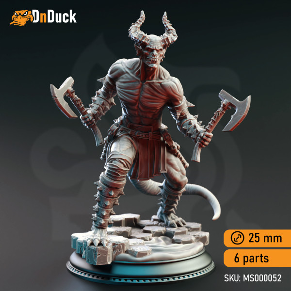 Buy 3d miniature Fiend / Demon. Devil Warriors of the Hells - Nosmeni Warriors. DnDuck Miniatures Store. 3D figures of characters, elves, monsters, bestiaries, landscape, dragons figures and accessories for role-playing games
