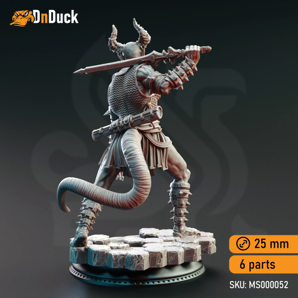 Buy 3d miniature Fiend / Demon. Devil Warriors of the Hells - Nosmeni Warriors. DnDuck Miniatures Store. 3D figures of characters, elves, monsters, bestiaries, landscape, dragons figures and accessories for role-playing games