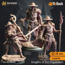 Buy  Trio of Knights - Knights of the Inquisition . DnDuck Miniatures Store. 3D figures of characters, elves, monsters, bestiaries, landscape, dragons figures and accessories for role-playing games